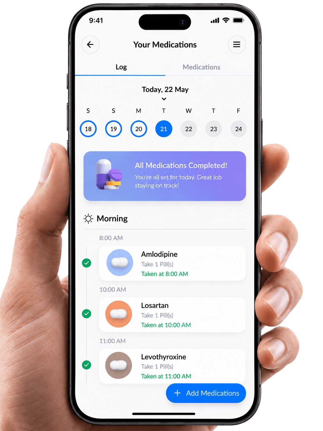 FitPeo medication tracker on a phone